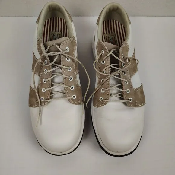 FOOTJOY Contour Series Golf Shoes White Tan Womens 8 - Picture 2 of 13